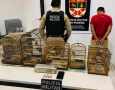 Aves silvestres e maconha apreendidos em ação da Polícia Militar, no município de Catolé do Rocha 