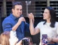 Lucas Ribeiro (PP) e a ex-secretária Rafaella Camaraense (PDT)