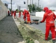 Trabalho de limpeza urbana em Sousa