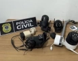Câmeras de monitoramento apreendidas pela PC