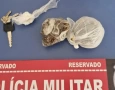 Drogas apreendidas em ação da PM