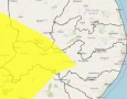 Mapa dos índices de umidade relativa do ar