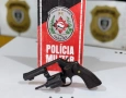 Arma de fogo apreendida pela polícia militar em Bom Sucesso 