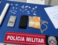 Drogas apreendidas em ação da PM