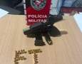 Armas de fogo e munições apreendidas pela PM