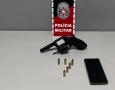 Arma de fogo apreendida pela polícia militar em Santa Rita 