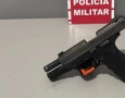 Pistola apreendida pela polícia militar no município de Bayeux 